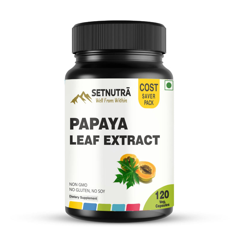 Papaya Leaf Capsules 500Mg Natural Papaya Leaf Extract 120 Vegan Capsules Non GMO Gluten Free Herbal Supplement No Fillers Or Additives - BeesActive Australia
