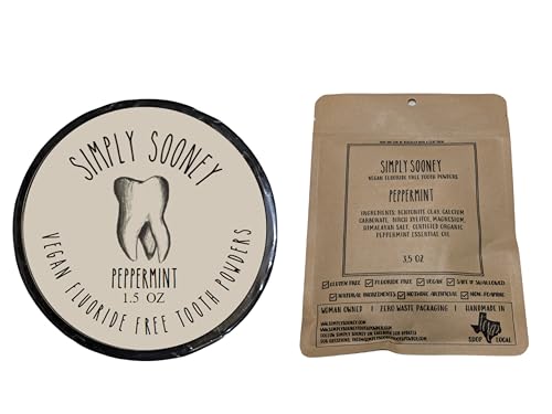 Peppermint and 2X Refill Bundle Vegan Fluoride Free Toothpaste Powder