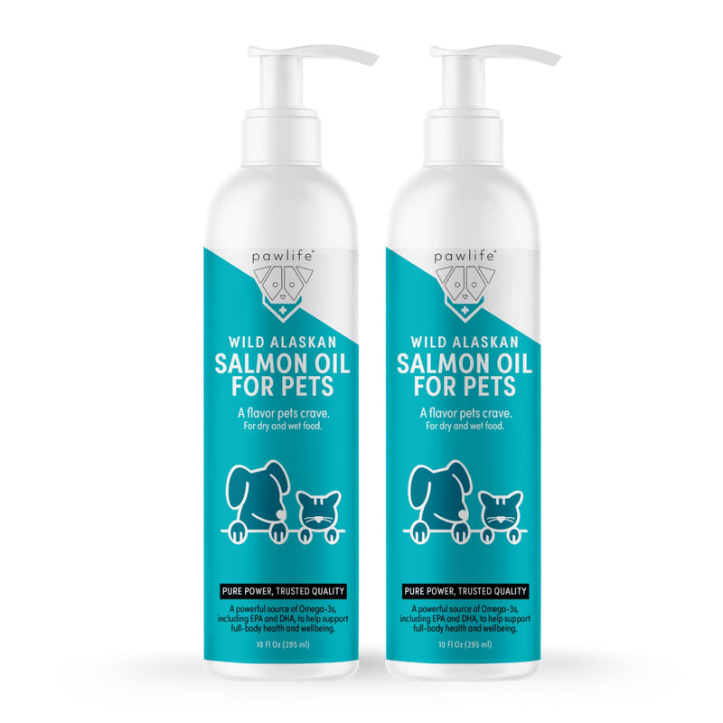 Wild Alaskan Salmon Oil for Dogs and Cats - Omega-3s, Including EPA and DHA, to Help Support Full-Body Health and Wellbeing for Sensitive Skin, Coat Health and Immune System Support - 2 Pack