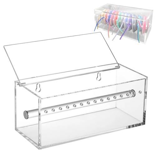 Acrylic Orthodontic Power Chain Organizer, Dental Organizer for Rubber Chain, Orthodontic Elastic Power Chain Dispenser Reel Box with Flip Lid, Dental Office Supply