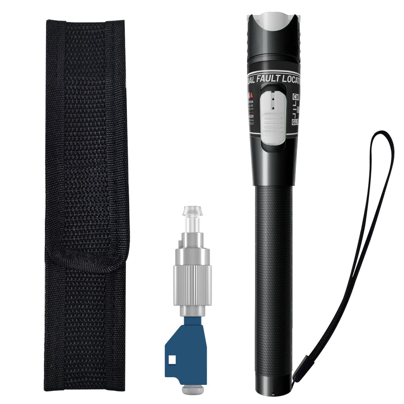 Visual Fault Locator - 80KM High-Power VFL Fiber Optic Tester Kit with FC/LC/SC/ST Compatibility - Single Mode 9/125μm for Long-Distance Fiber Testing 80 VFL + FC/LC Connector - BeesActive Australia