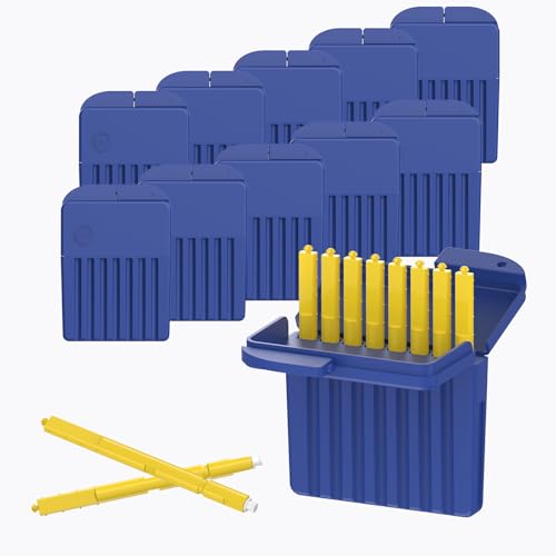 (80 Pcs) Starkey Hearing Aid Wax Guards Filters, Hear Clear for Starkey Blue Yellow For Starkey 10 Packs