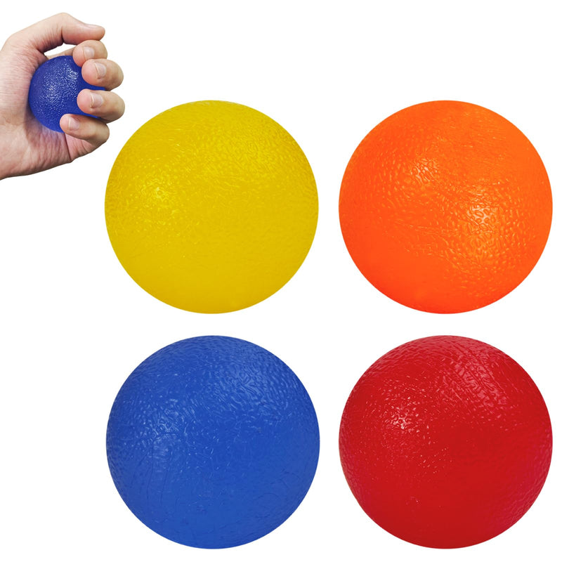 4 Pack Stress Balls for Adults,Squeeze Ball,Squeeze Balls for Hands Therapy,Hand Exercisers for Therapy,Hand Exercise Ball with Different Resistance Levels,Hands Squeezers for Arthritis,Wrist Rehab - BeesActive Australia