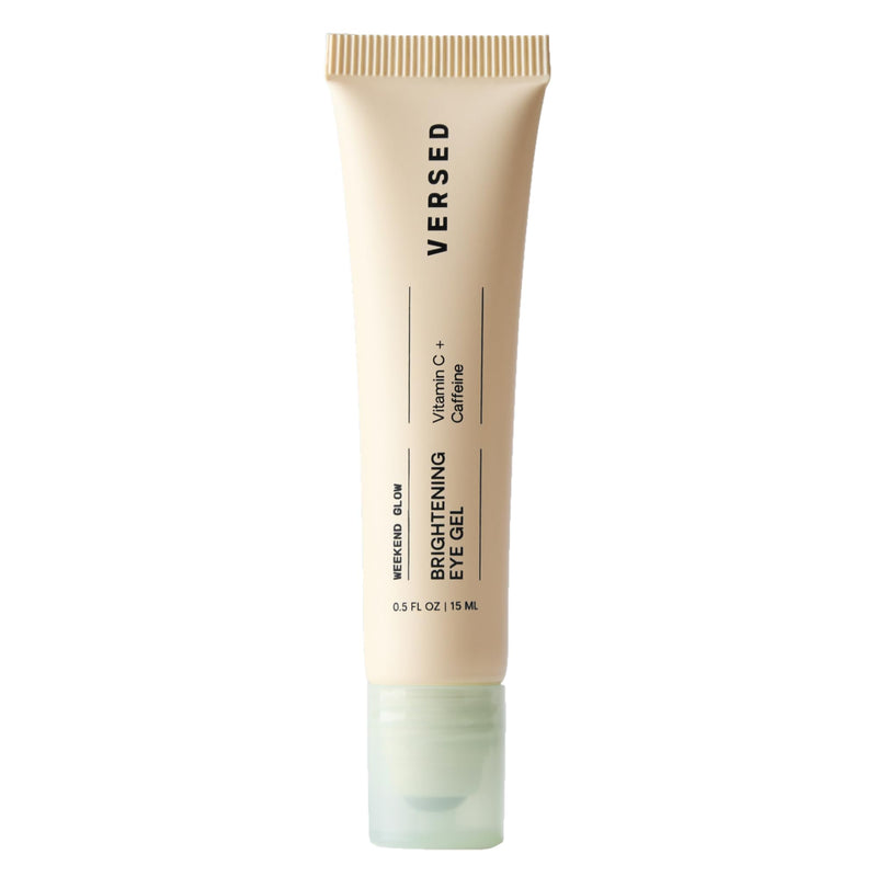 VERSED Weekend Glow Brightening Serum | Vitamin C & Caffeine, 0.5 Oz | Cooling applicator helps depuff tired under-eyes, soothe delicate skin and reduce the look of dark circles