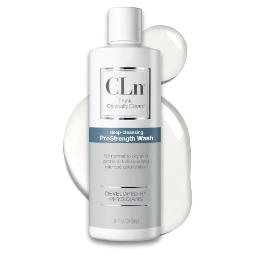 CLn® ProStrength Wash - PH-Balanced and Formulated for Daily Use with Salicylic Acid to Cleanse and Exfoliate Normal to Oily Skin for Men and Women with Body Odor, 8 fl oz. 8 Fl Oz (Pack of 1)