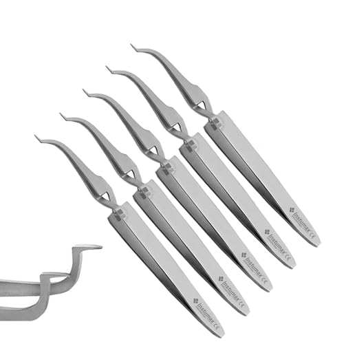 Orthodontic Buccal Tube Tweezers Set 5-Piece with Positioner | Premium Stainless Steel Bracket Placement Tools | Precise Orthodontic Instrument for Accurate Tube & Bracket Positioning