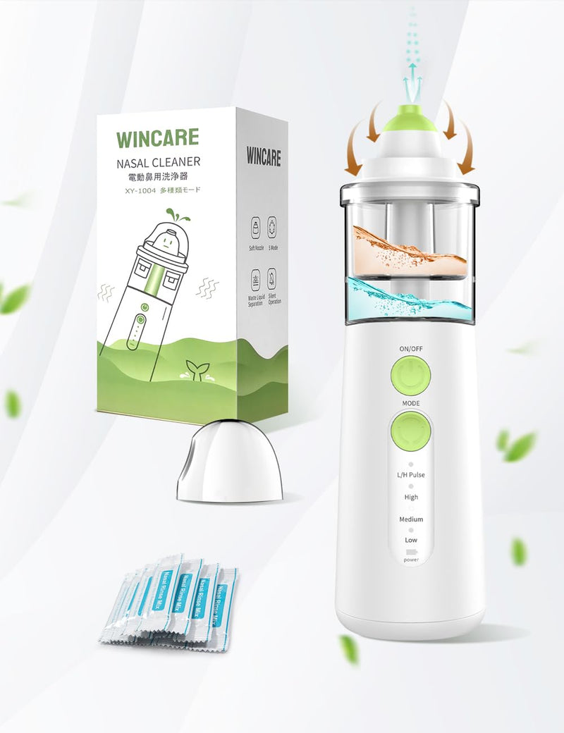 Minidiva Nasal Care Sinus Relief Kit, Gentle Nasal Rinse System with 10 Salt Packets, Portable Salt Packs for Children and Adults (Green) - BeesActive Australia