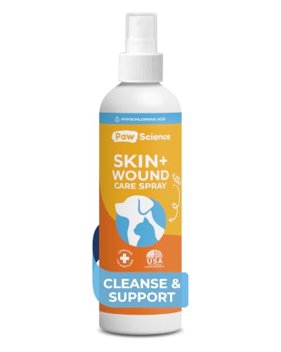 Paw Science Skin & Wound Care Spray for Dogs & Cats – Lick-Safe Antiseptic Healing Aid, Itch Relief & Skin Repair Treatment for Hot Spots, Rashes, Cuts, Burns, & Irritation