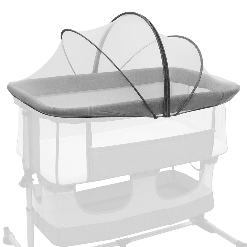 Bassinet Mosquito Net Cover to Keep Cats & Bugs Out for Baby, Two-Way Zipper, Portable Bassinet Cover with Storage Bag, Breathable Baby Mosquito Net for Bedside Sleeper/Travel Crib White White-bassinet Cover - BeesActive Australia