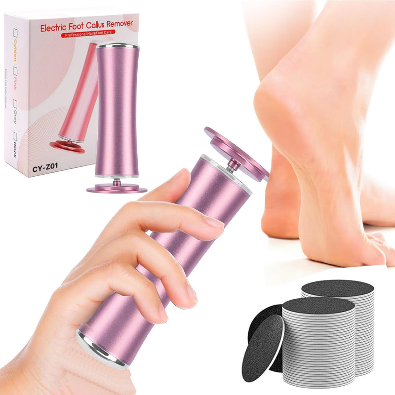 Electric Foot Callus Remover with 60pcs Sandpaper Discs, 500RPM Aluminum 4.45 Inches Callus Remover for Feet, Feet File Grinder for Dead Skin and Calluses - BeesActive Australia