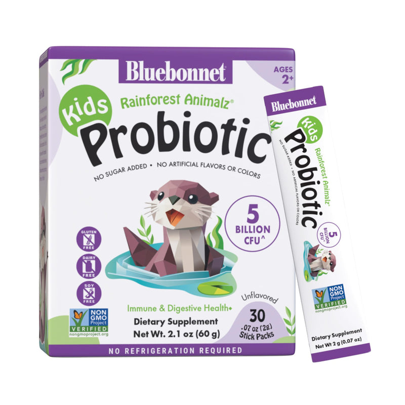 BlueBonnet Nutrition Rainforest Animalz Kids Probiotic 5 Billion CFU | Digestive & Immune Health; Non-GMO