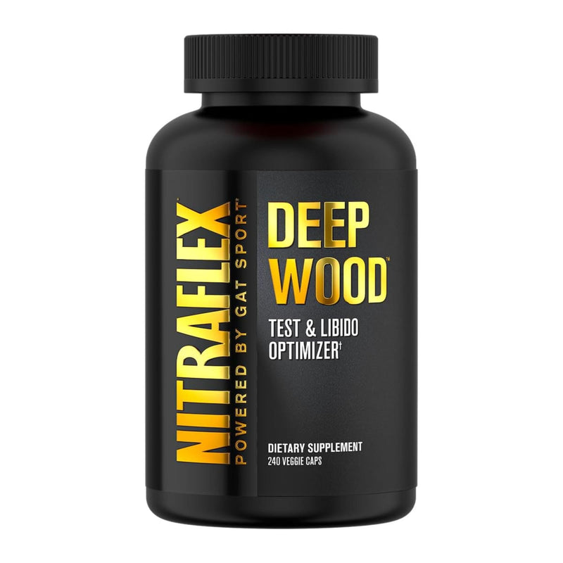 GAT SPORT NITRAFLEX DEEP Wood, 240 Vegetable Capsules (60 Servings) | Men's Vitality Supplement, Supports Testosterone & Stamina* 240 Count (Pack of 1)
