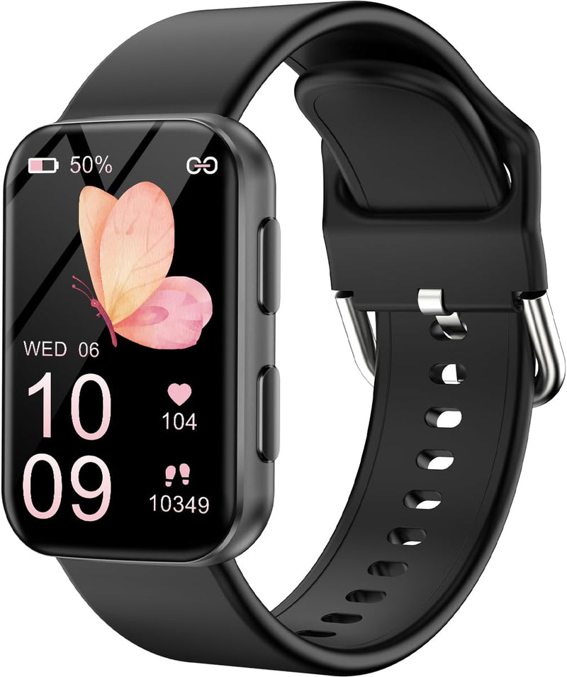 MorePro Health Fitness Tracker with Blood oxy-gen Monitor and 24/7 Heart Rate and Blood Pressure, 120+ Sport Modes Waterproof Fitness Watch, Sleep Monitor for Women Men Android iOS deep black - BeesActive Australia