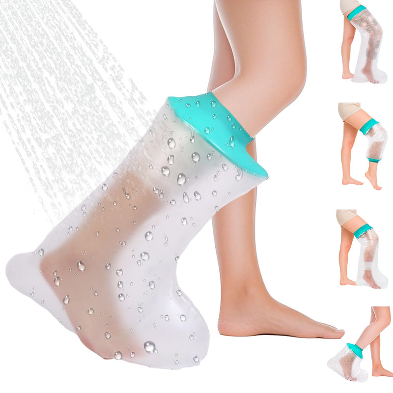 Waterproof Leg Cast Cover for Showering, Reusable Shower Sleeve for Leg After Surgery, Watertight Non-Slip Adult Fracture Protector Bag, Watertight Adult Cast Protector for Calf/Ankle/Wound/Bandages 1PK - BeesActive Australia