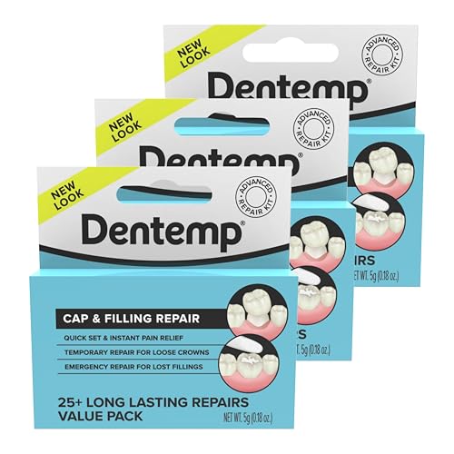 Dentemp Maximum Strength Loose Cap & Lost Filling Repair Kit – 5g (3pk)