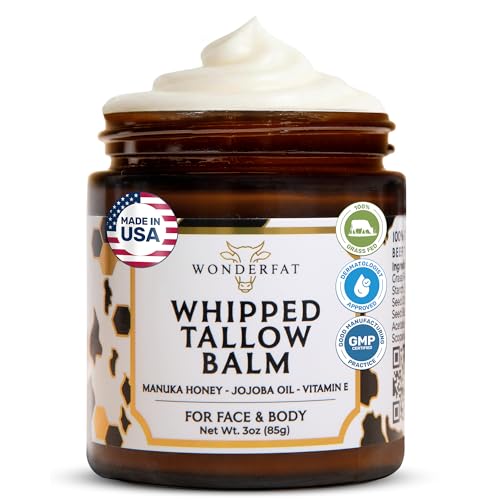 Fragrance Free Whipped Tallow Balm – Beef Tallow Face Cream 3oz Unscented
