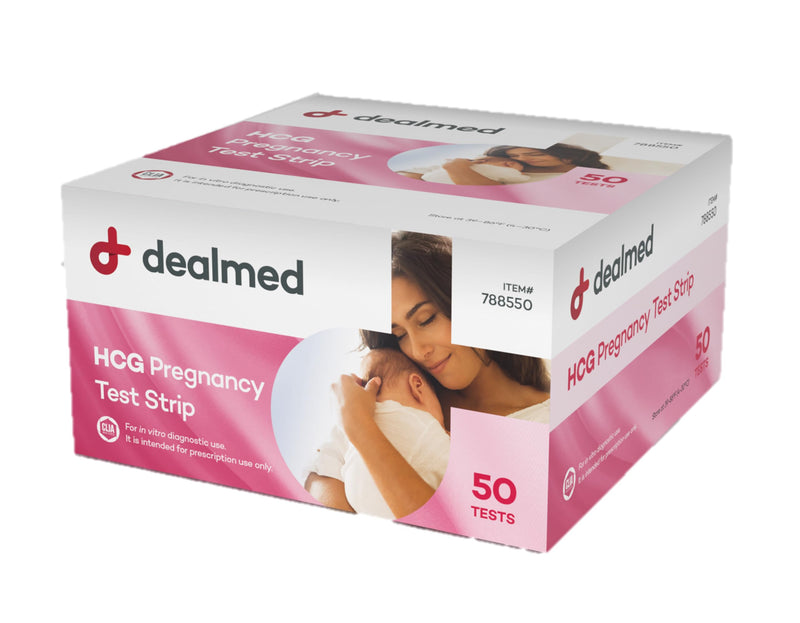 Dealmed HCG Pregnancy Test Strips - 50 Pack Home Testing, Quick Results in 3-5 Minutes, CLIA Waived - BeesActive Australia