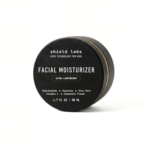 Shield Facial Moisturizer for Men and Boys, Lightweight Hydration Cream for Oily or Sensitive Skin, 1.7 oz, Pack of 1 1.7 Ounce (Pack of 1)
