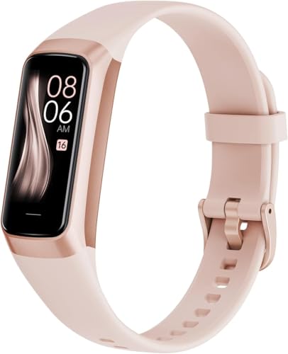 Fitness Tracker with 24/7 Blood Oxygen Heart Rate and Sleep Monitor,IP68 Waterproof,1.10''AMOLED Touch Color Screen,Step Counter Health Activity Trackers for Women Men Pink