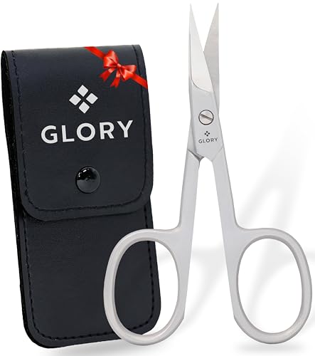 GLORY Professional Curved 3.5 Inch Nail Scissors, Premium Stainless Steel Manicure & Pedicure Scissors for Fingernails & Toenails, Sharp Precision Nail Cutting Scissors for Men & Women 3.5" Curved Nail - Classic
