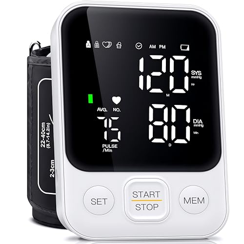 Oklar FDA Cleared Blood Pressure Monitor Upper Arm BP Machine for Home Use White