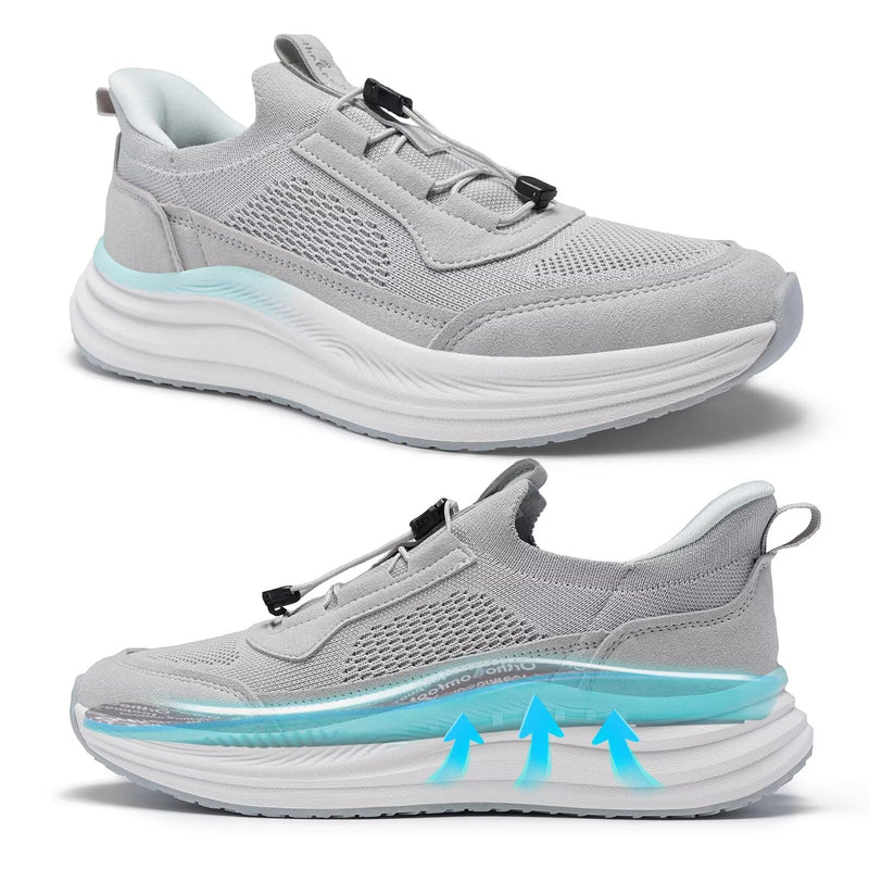 Women's Orthopedic Road Running Shoes: Comfortable Arch Supports Plantar Fasciitis Orthotic Athletic Sneakers, Casual Flat Feet High Arch Sports Walking Shoes for Foot Heel and Pain Relief 7.5 W2-grey Mint