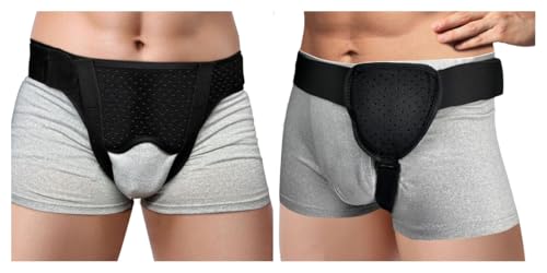 Poedist Inguinal Hernia Strap, fits most, for unilateral/bilateral, removable pressure pads