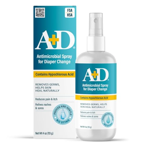 A+D Antimicrobial Hydrogel Spray with Hypochlorous Acid Spray for Skin, 4oz