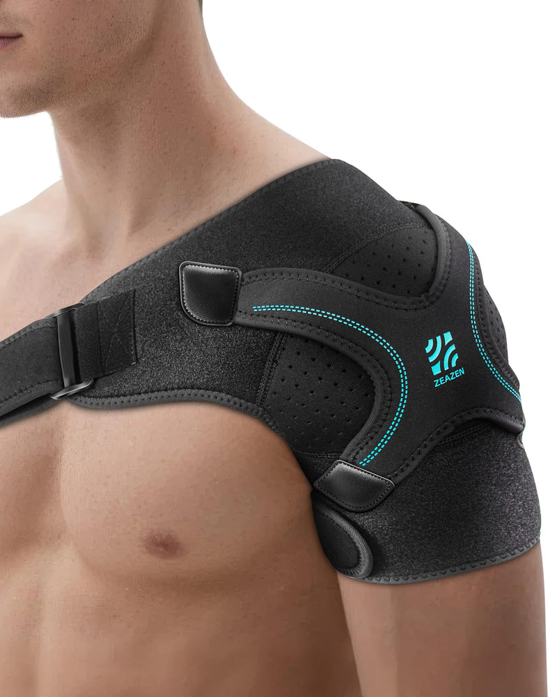 Shoulder Brace, Rotator Cuff Support and Arm Sling for Pain Relief & Injury Recovery, Breathable Compression Sleeve for Strain & Dislocation Prevention, Adjustable for Left and Right Arm, Men & Women - BeesActive Australia