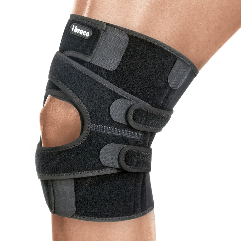 Compression Knee Brace, Non-Slip Patella Support with Double Adjustable Straps, Suitable for Patellar Tendinitis, Arthritis, Meniscus Tear, Unisex, Black Small - BeesActive Australia