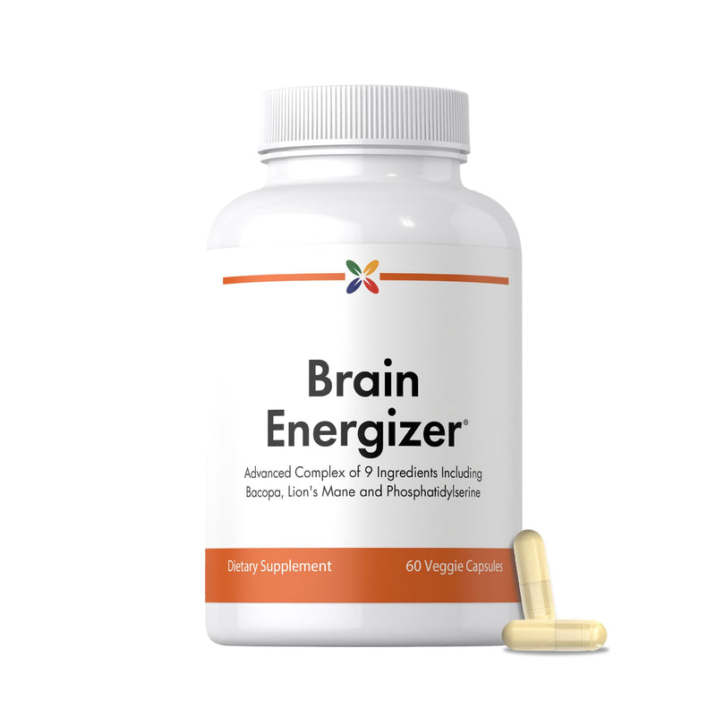 Stop Aging Now - Brain Supplement Complex - with Ginkgo Biloba, Lion's Mane, Bacopa, and DMAE - 60 Vegetarian Capsules - Advanced Blend