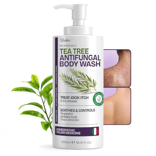 Antifungal Body Wash with Tea Tree Oil | Eczema Body Wash Treats Ringworm, Back Acne & Jock Itch | Antifungal Soap For Men And Women with 1% Tolnaftate 16.9 Fl Oz (Pack of 1)