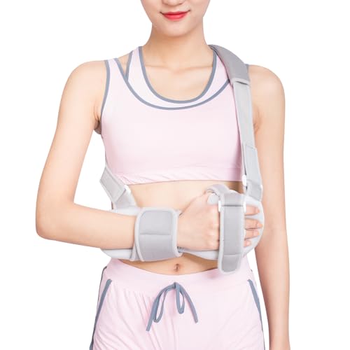 Resting Hand Splint Stroke Hand Brace with Finger Separators, Night Immobilizer Wrist Finger Brace with Sling for Carpal Tunnel & Stroke Recovery (M-Right) M-Right