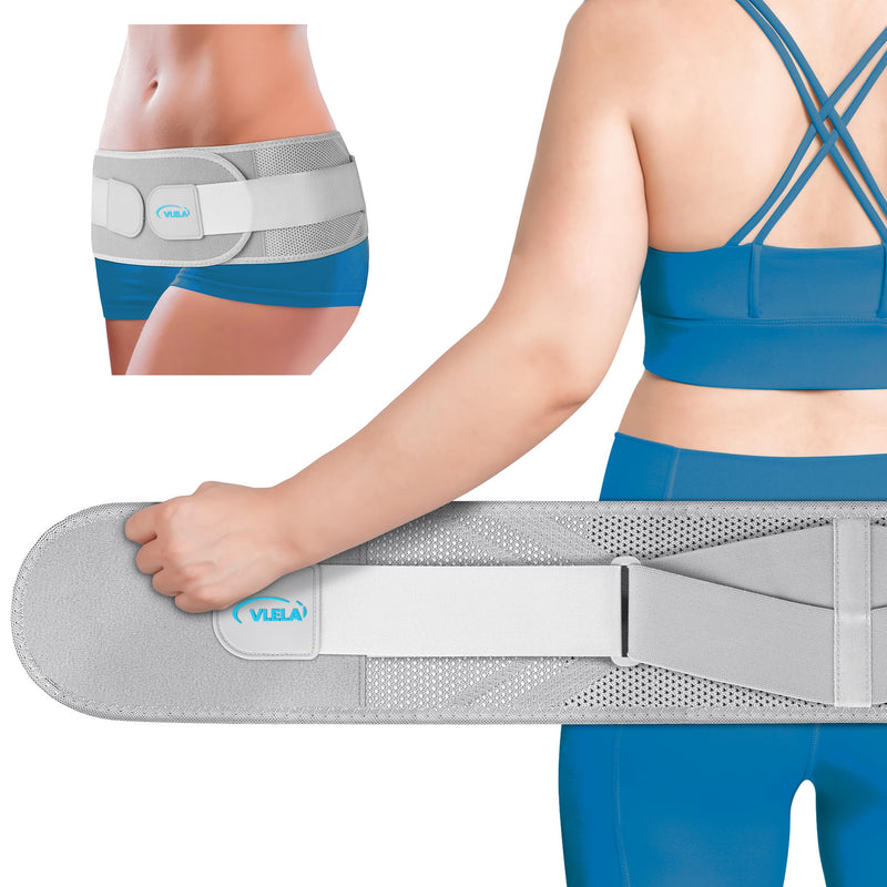Si Belt -Sacroiliac Belt for Women,Hip Brace for Sciatica, Lower Back,Pelvic and Sacral Nerve Pain Relief,Hip Stabilizer Brace for Si Joint Dysfunction Trochanteric Medium Grey