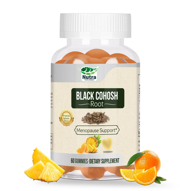 Black Cohosh Gummies for Menopause Hot Flashes - Natural Menopause Relief, Mood Swings & Hormonal Balance - Vegan-Free 60 Gummies - BeesActive Australia