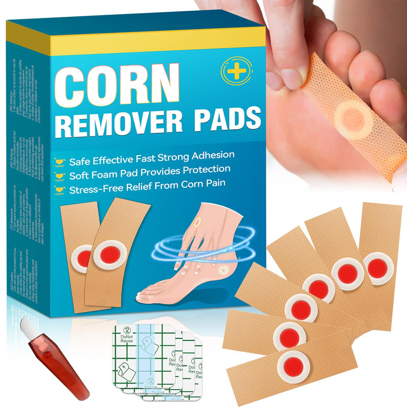 AstraVox 24Pcs Corn Removers for Toes Feet with Adhesive PU Waterproof Membrane, Plantar Corn Remover Bandaid Pads Kit for Hand, Highly Effective, Pain Relief, Easy to Use (Large) Large - BeesActive Australia