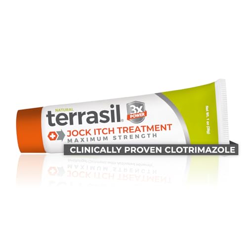 terrasil Jock Itch Cream Max, Clotrimazole 1% Antifungal, 1oz 1 Ounce