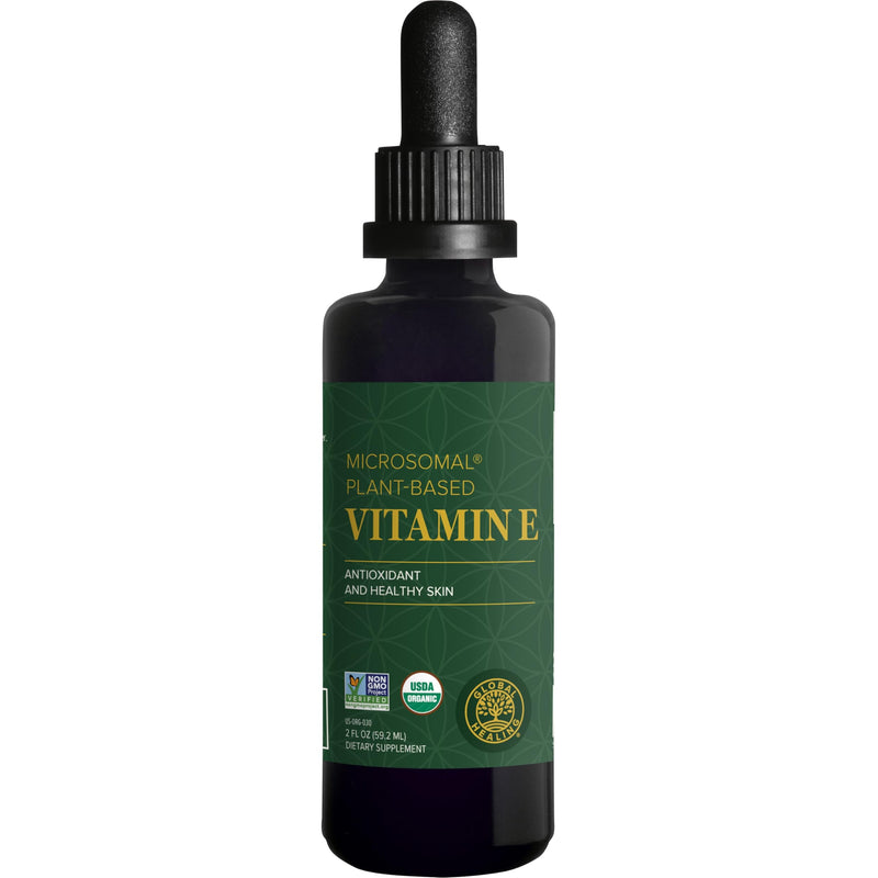 Global Healing Organic Vitamin E Liquid Drops 40 mg - Natural D-Alpha Tocopherol 15% α-tocopherol - Vegan Liquid Vitamin E Oil Oral Supplement for Skin - Low Dose Liposomal Vitamin (2 Oz) | Global Healing Vitamin E Supplement Natural D-Alpha Tocopherol...