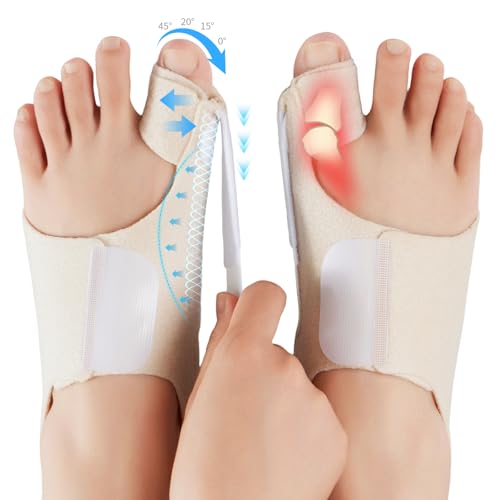 Bunion Corrector for Women Big Toe & Men – Adjustable Bunion Splint with Gel Pad for Bunion Relief – One Size Fits Most, 1 Pair