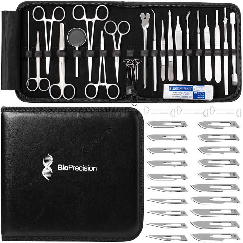 Advanced Dissection Kits - 46 or 33 Piece German Stainless Steel Instruments for College, Medical & Veterinary or Middle and High School Students - Complete Anatomy Lab Tools Surgical-Grade College/ University Kit
