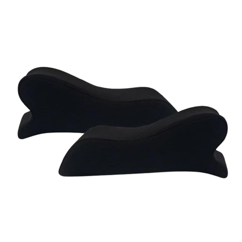 Armrest Cushion for Office Chairs - Soft Elbow Support Pad with Non-Slip Bottom, Fits Most Chairs 2-Piece (Black) Black - BeesActive Australia