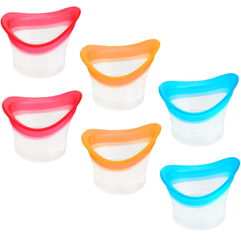 Eye Wash Cups for Eye Wash Bath Kit 6 Pack Silicone Eyes Cleaning Cup Reusable Eyewash Cleaner Cups Portable Eyes Rinse Cup Care Tool for Relief Cleansing Make up Dust Quick Discomfort