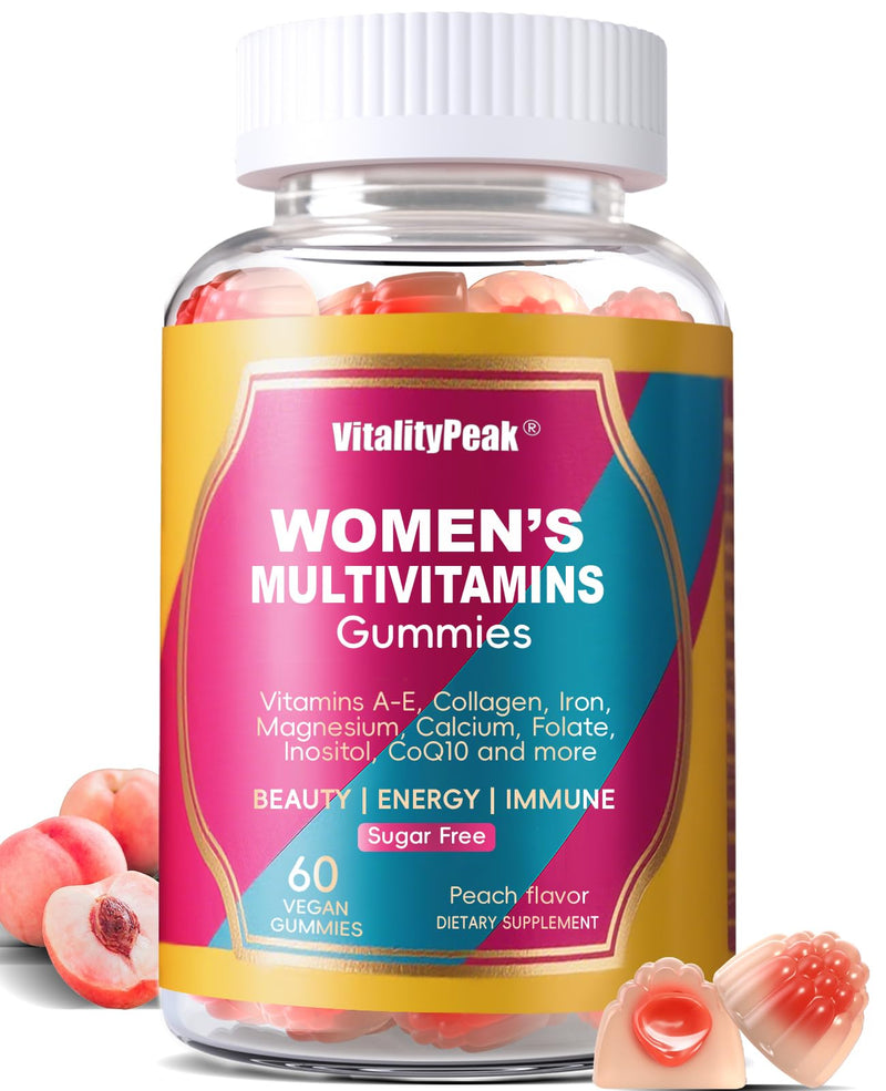 Methylated Multivitamin Gummies for Women | Women’s Multivitamin Gummies with Methylated Folate, Iron, Biotin & Inositol | Sugar Free Women’s Daily Vitamin for Energy, Immune, Hair & Skin | 60 Ct 60 Count (Pack of 1)