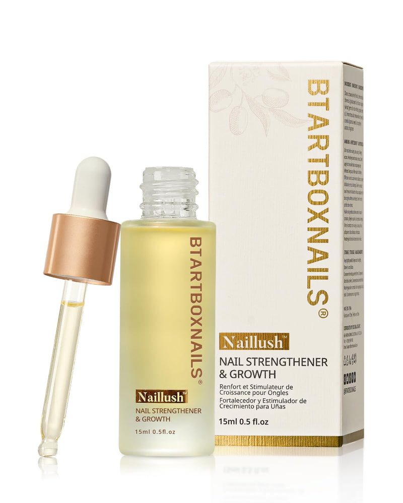 BTARTBOXNAILS Naillush Nail Strengthener & Growth - Repair Damaged Nails, Strengthen Weak & Thin Nails, Extra Strong Nail Growth Treatment, Long Lasting Nail Hardener, 15ml C-Naillush Nail Strengthener & Growth 15ml - BeesActive Australia