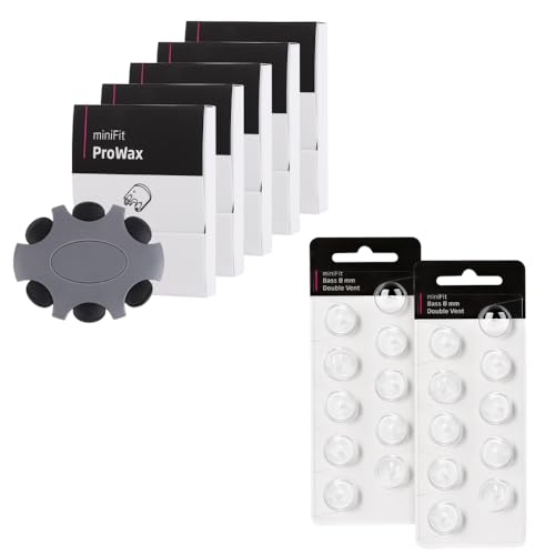 Genuine Hearing Aid Wax Guards for Oticon Prowax Minifit,5 Packs/30 Pcs&Universal Genuine Hearing Aid Wax Guards Supplies,2 Packs/20 Pcs