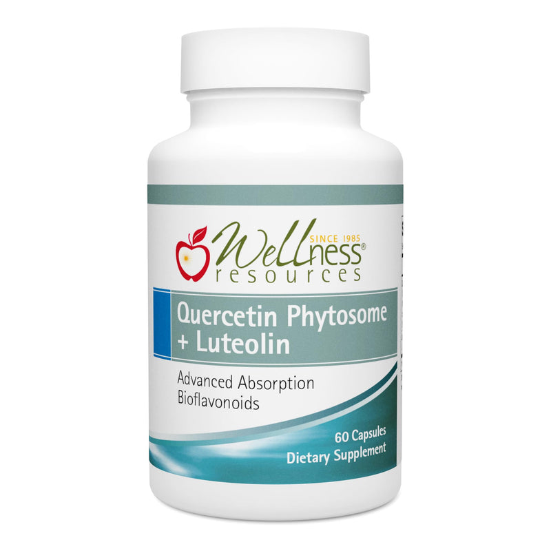 Wellness Resources Quercetin Phytosome 250 mg with Luteolin 100 mg, Mast Cell Stabilizer & Natural Histamine Support for Seasonal Allergies, NAD Support and Neuroprotective Supplement (60 Capsules)