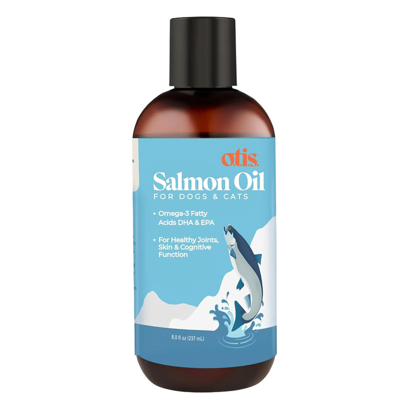 O.T.I.S Salmon Oil All-Natural Supplement for Dogs & Cats – 8 fl oz – Omega-3 DHA & EPA Fatty Acids – Supports Healthy Joints, Skin & Cognitive Function