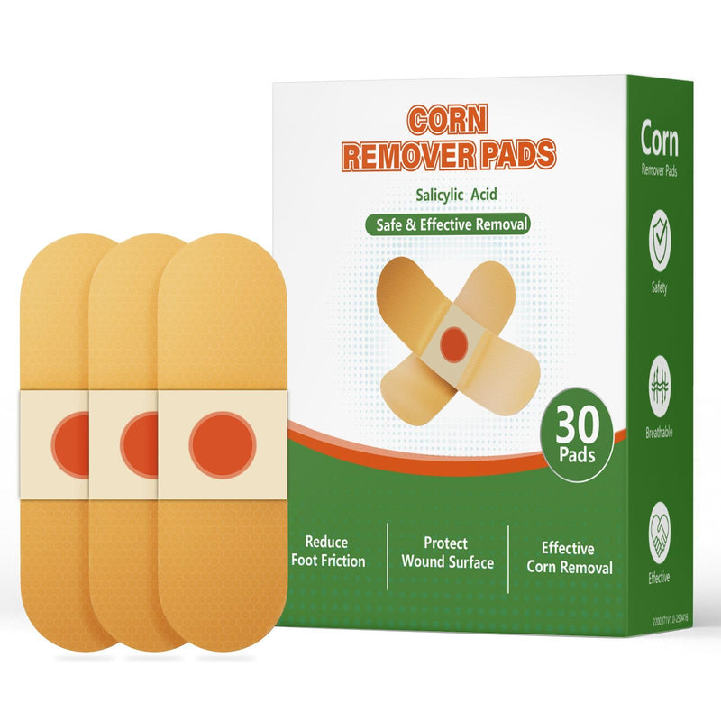 Corn Removers Pads for Feet & Toes - 40% Salicylic Acid Extra Strength Treatment, Maximum Adhesive Medicated Patches with All Day Protection - 30 Count 30 Count (Pack of 1) - BeesActive Australia