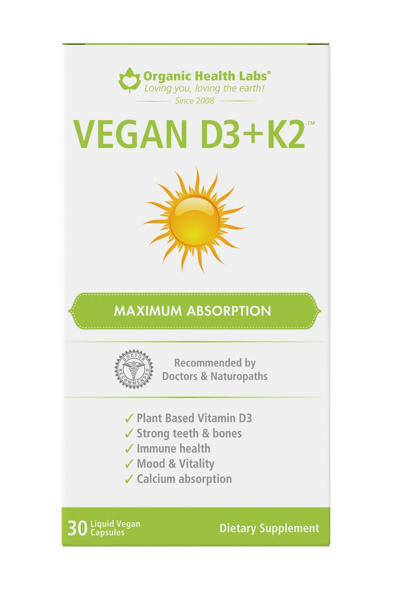 Vegan D3 + K2-30 Veg Caps Plant-Based Dietary Supplement