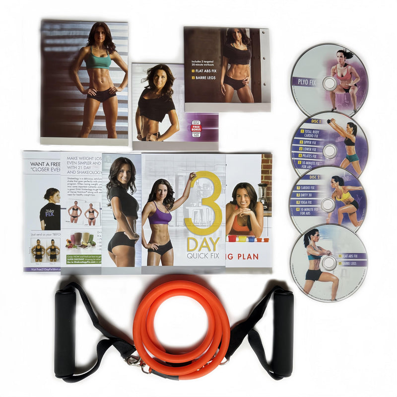 21 Day Fixs Workout Program Accessories Kit,Include Fitness 4 DVDs,Home Workout Planner Video Guide, Meal Plan and 30LB Rubber tensile band